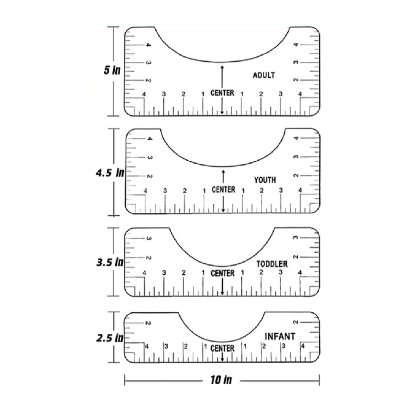 DTF Alignment Ruler set